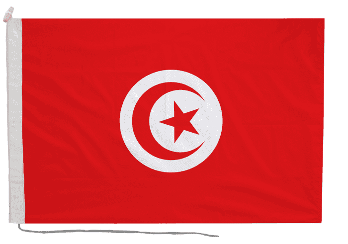 Tunisia Flag with Rope & Toggle
