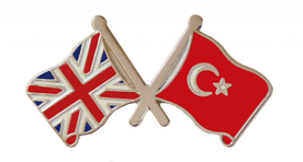 Turkey and United Kingdom Friendship Flag Pin Badge