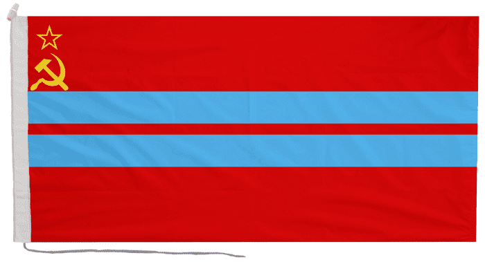 Turkmenistan 1953 to 1992 Flag with Rope & Toggle