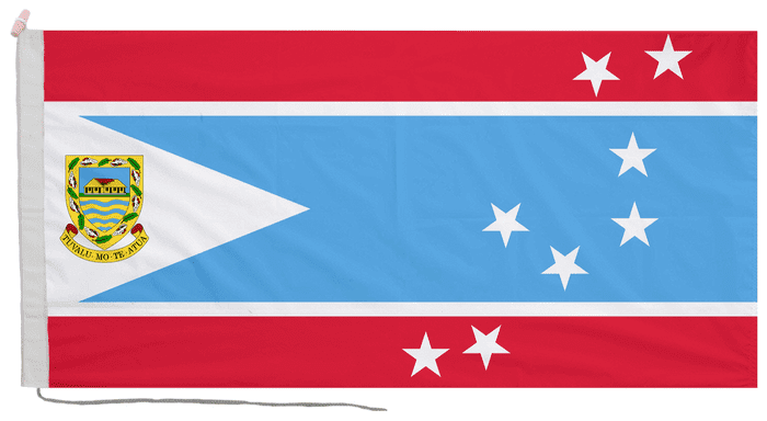 Tuvalu 1996 to 1997 Flag with Rope & Toggle