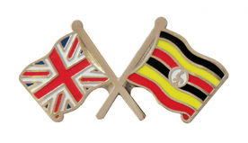 Uganda and United Kingdom Friendship Flag Badge