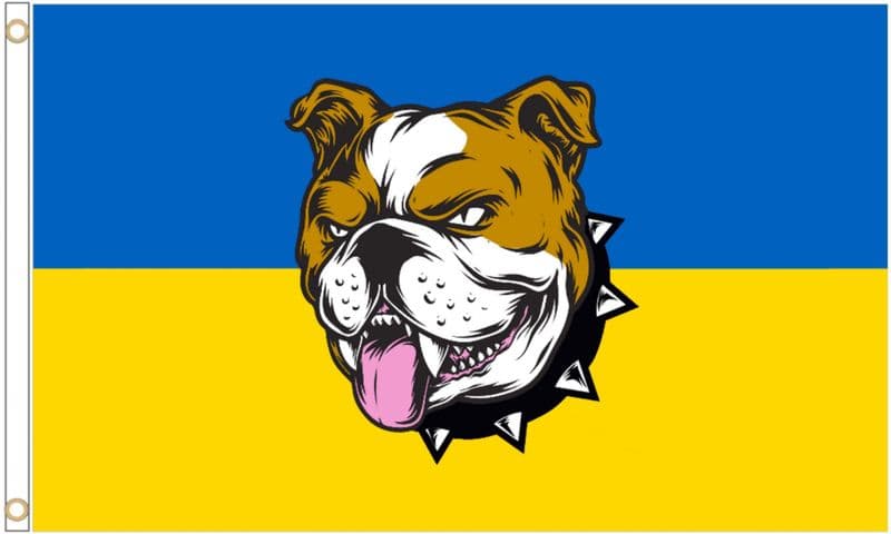 Ukraine Bulldog Polyester 5'x3' Flag
