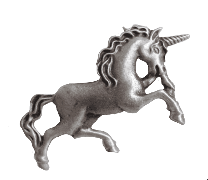 Unicorn Pewter Brooch