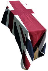 UNION JACK AGED COTTON PREMIUM COFFIN DRAPE