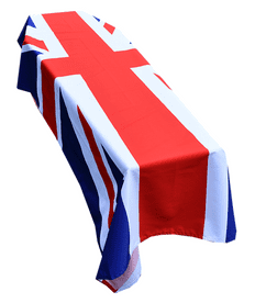 UNION JACK FLAG PREMIUM COFFIN DRAPE