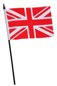Union Jack Red & White Small Hand Waving Flag