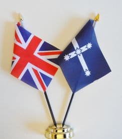 United Kingdom and Australia Eureka Stockade Battle Friendship Table Flag