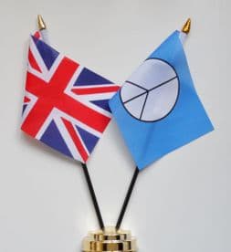 United Kingdom & Peace CND Friendship Table Flag