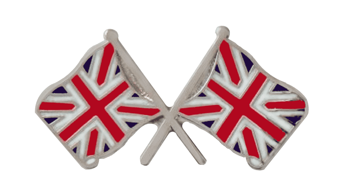 United Kingdom UK & United Kingdom UK Union Jack Friendship Courtesy Pin Badge