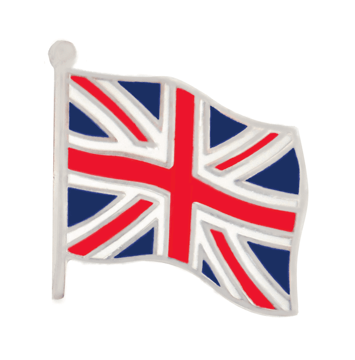 United Kingdom UK Wavy Flag Pin Badge