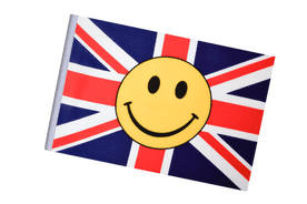 United Kingdom Union Jack Happy Face Small Craft Flag