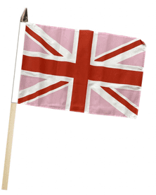 United Kingdom Union Jack Pink Large Hand Waving Flag