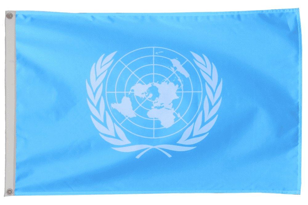 United Nations UN Flag with Eyelets