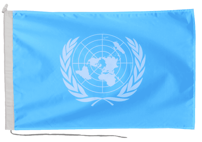 United Nations UN Flag with Rope & Toggle
