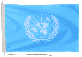 United Nations UN Flag with Rope & Toggle