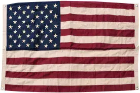 USA 150cm x 100cm Vintage Style Fully Sewn Large Cotton Flag - 6 Eyelets