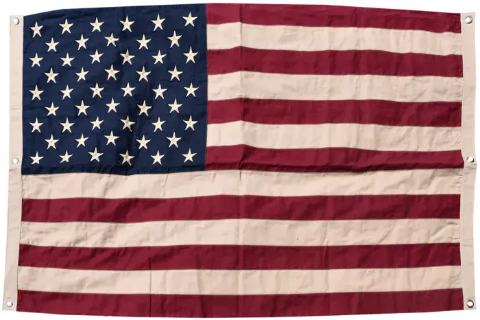 USA 150cm x 100cm Vintage Style Fully Sewn Large Cotton Flag - 6 Eyelets