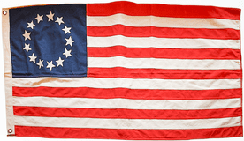 USA Betsy Ross 150cm x 75cm Fully Sewn Cotton Flag - 2 Eyelets