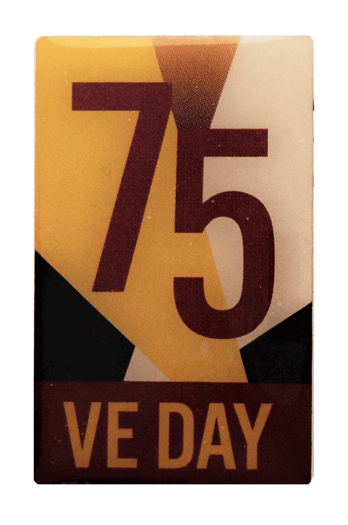 VE Day Victory in Europe 75 Years Official MOD Pin Badge