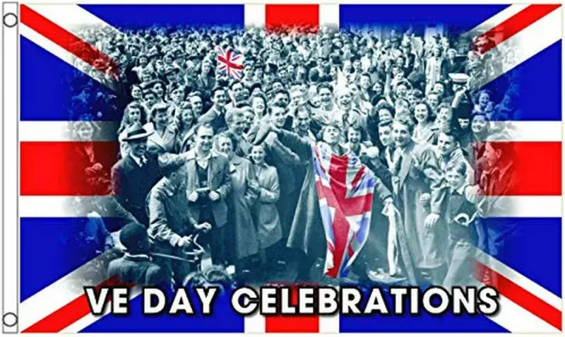 VE Day Victory in Europe Polyester 5'x3' Flag
