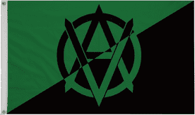 Vegan Anarchism Polyester 5'x3' Flag