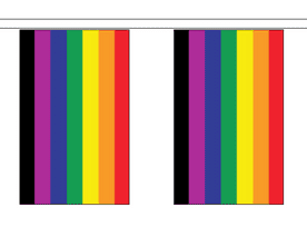 Victory Over AIDS Rainbow LGBT Gay Pride 5m Flag Bunting