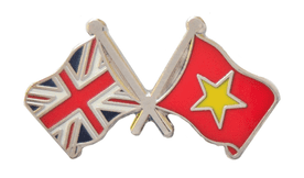 Vietnam and United Kingdom Friendship Flag Badge