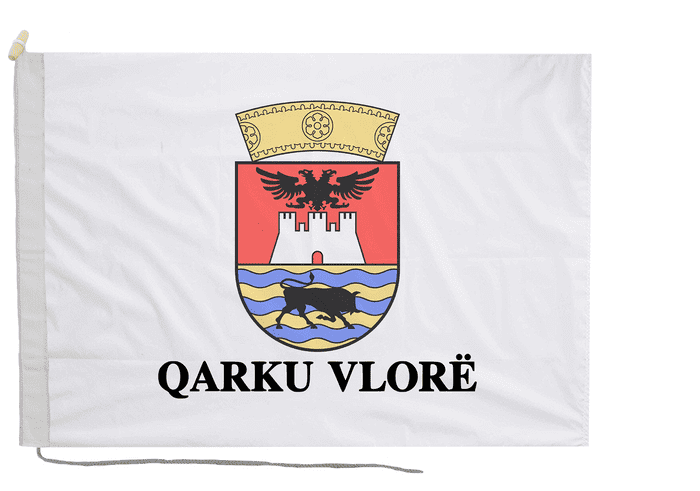 Vlorë County Albania Flag with Rope & Toggle