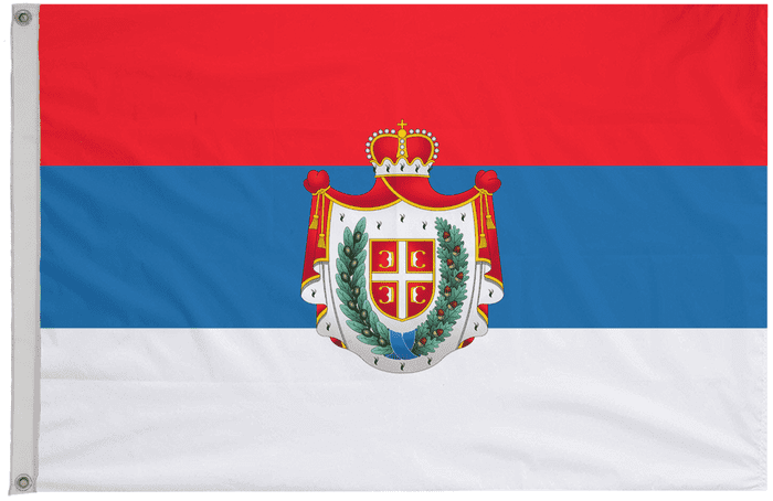 Vojvodina Province (Traditional) Serbia Flag with Eyelets