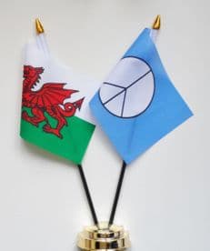 Wales and Peace CND Friendship Table Flag