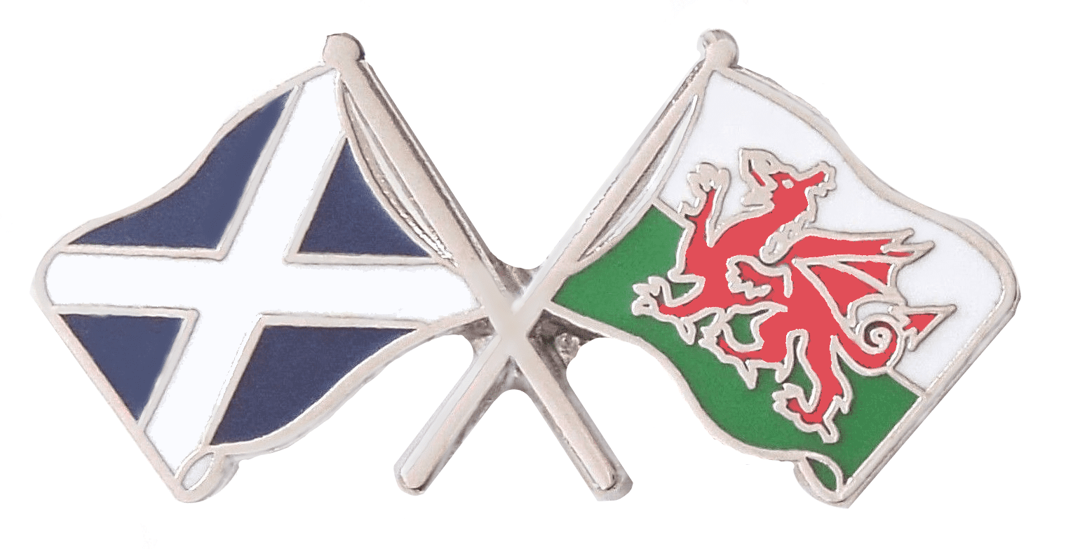 Wales and Scotland Friendship Flag Pin Badge