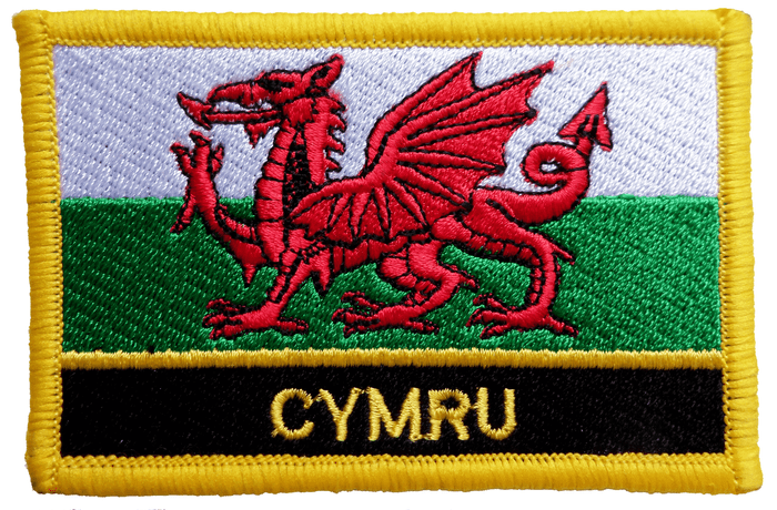Wales Cymru Embroidered Rectangular Patch
