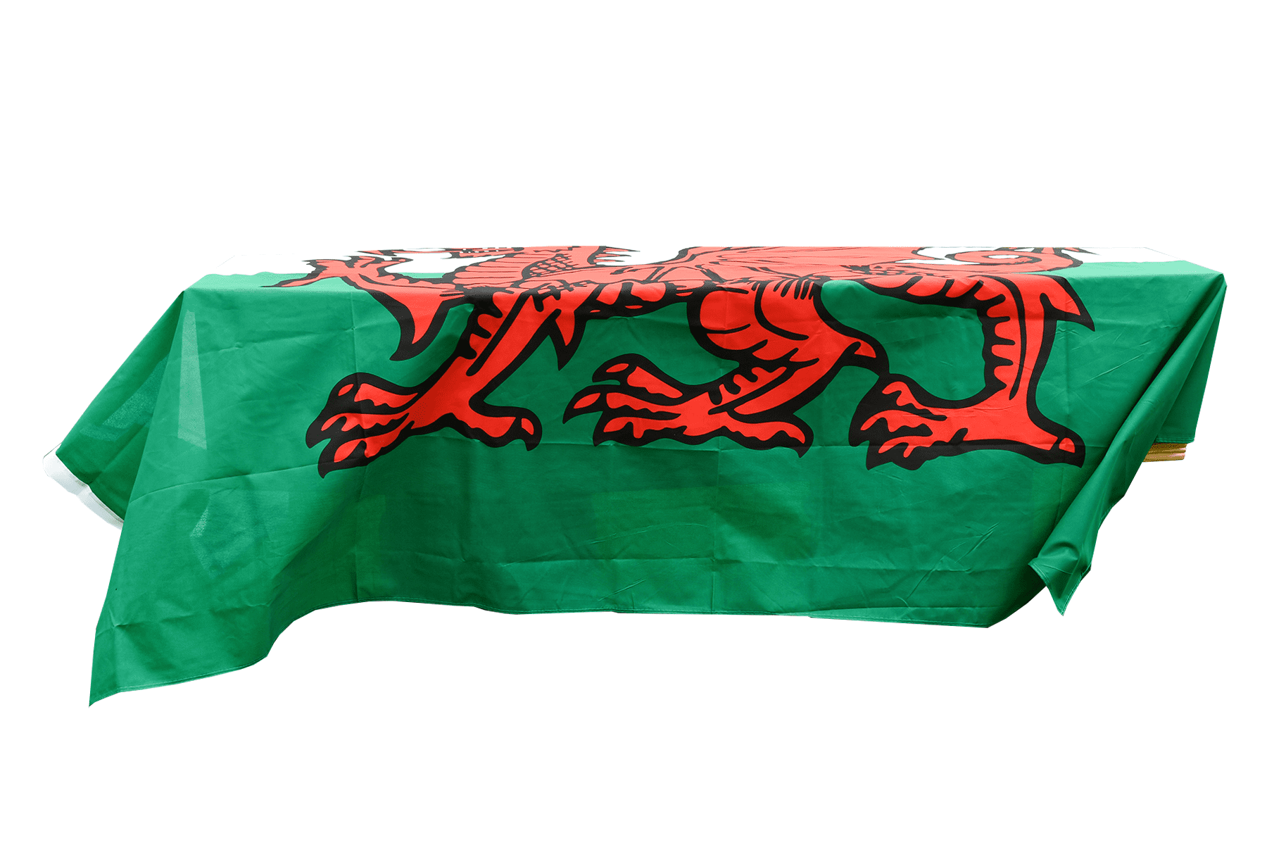 Wales Flag Welsh Flag With Red Dragon Y Ddraig Goch In Front Of One Of Towers Of Carmarthen - Foto 1
