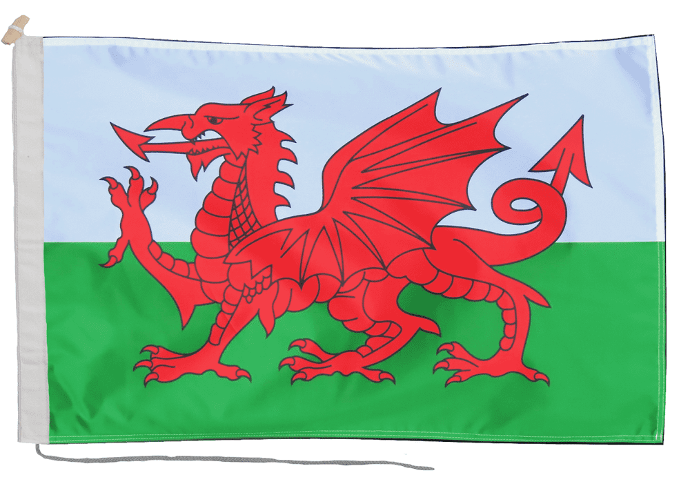 Wales Flag with Rope & Toggle