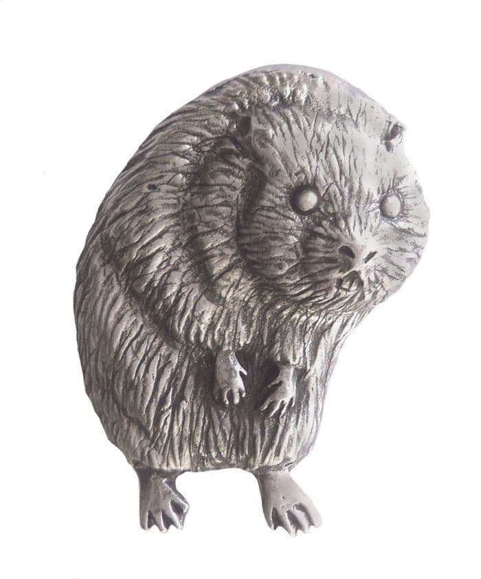 Water Vole Pewter Brooch