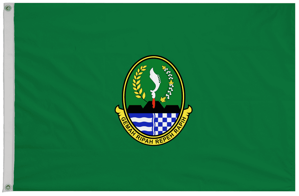 West Java Province Indonesia Flag with Eyelets