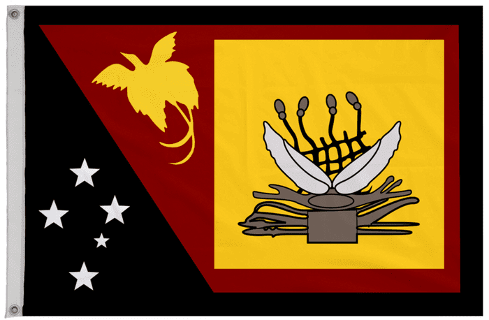 Western Province Papua New Guinea Flag with Eyelets