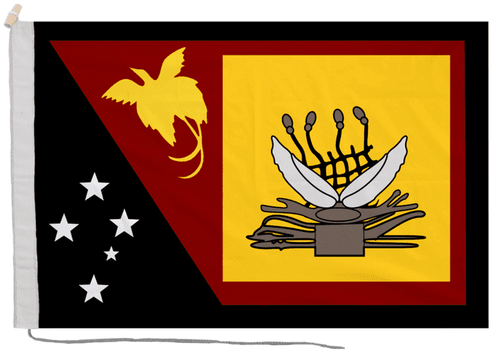 Western Province Papua New Guinea Flag with Rope & Toggle
