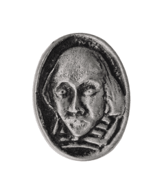 William Shakespeare  Small Pewter Pin Badge