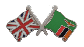 Zambia and United Kingdom UK Friendship Flag Pin Badge