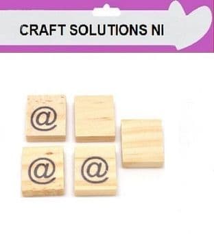 @ - WOODEN SCRABBLE NUMBERS & SYMBOLS - 0 1 2 3 4 5 6 7 8 9 @ &