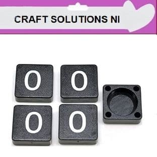 0 - BLACK SCRABBLE NUMBERS & SYMBOLS - 0 1 2 3 4 5 6 7 8 9 @ &