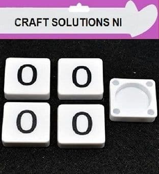 0 - WHITE SCRABBLE NUMBERS & SYMBOLS - 0 1 2 3 4 5 6 7 8 9 @ &