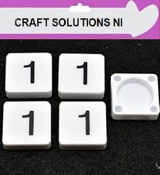 1 - WHITE SCRABBLE NUMBERS & SYMBOLS - 0 1 2 3 4 5 6 7 8 9 @ &