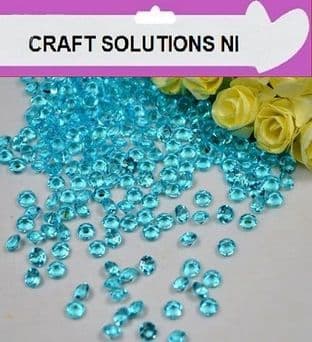 1000 AQUAMARINE SCATTER CRYSTALS / DIAMOND TABLE CONFETTI / WEDDING DECORATION