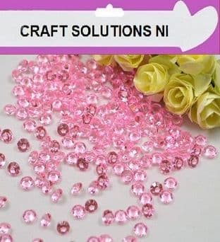 1000 LIGHT PINK SCATTER CRYSTALS / DIAMOND TABLE CONFETTI / WEDDING DECORATION