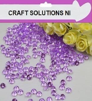 1000 LIGHT PURPLE SCATTER CRYSTALS / DIAMOND TABLE CONFETTI / WEDDING DECORATION