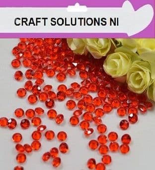 1000 RED SCATTER CRYSTALS / DIAMOND TABLE CONFETTI / WEDDING DECORATION