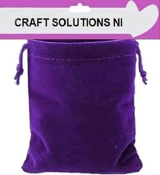 10cm x 12cm - Purple - Luxury Velvet - Gift Pouches Jewellery Pouches - Wholesale Price UK