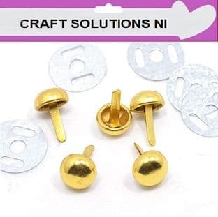 10mm GOLD ROUND BOTTOM BASE Bag & Purse Feet - Handbag Purse Studs